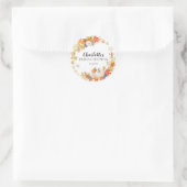 Autumn Pumpkins Vrijgezellenfeest Envelope Seal Ronde Sticker (Tas)