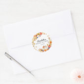 Autumn Pumpkins Vrijgezellenfeest Envelope Seal Ronde Sticker (Envelop)