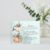 Autumn Pumpkins Wedding Enclosure Informatiekaartje (Staand voorkant)