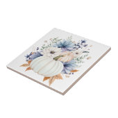 Autumn Punpkin Floral Ceramic Tile Tegeltje (Zijkant)
