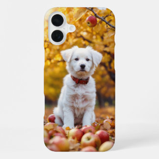 Autumn Puppy Bliss iPhone 16 Hoesje iPhone 16 Plus Hoesje