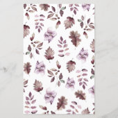 Autumn Purple Flowers Baby shower Emoji Game (Achterkant)