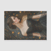 Autumn Queen Black Gown Elegant Decoupage Tissuepapier (Voorkant)