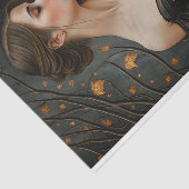 Autumn Queen Black Gown Elegant Decoupage Tissuepapier (Detail)