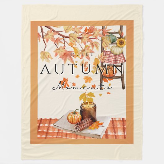 Autumn Quiets Moments Blanket – Gezellige Herfst H Fleece Deken (Voorkant)