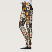 Autumn Quilt Block Pattern | rustieke oogst Leggings (Links)