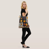 Autumn Quilt Block Pattern | rustieke oogst Tote Bag (Op model)