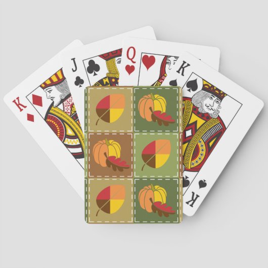 Autumn Quilt Classic-speelkaarten Speelkaarten (Achterkant)
