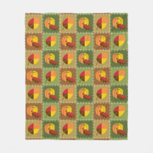 Autumn Quilt Fleece Blanket Deken