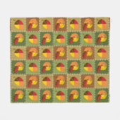 Autumn Quilt Fleece Blanket Deken (Voorkant (Horizontaal))