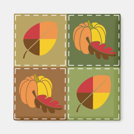 Autumn Quilt Magnet (Voorkant)