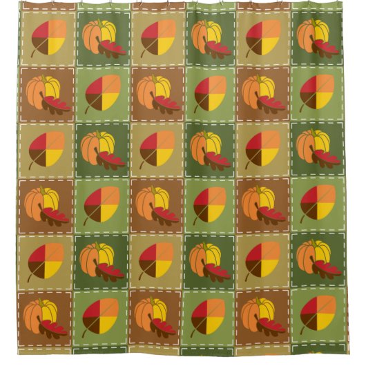 Autumn Quilt Shower Curtain Douchegordijn (Voorkant)