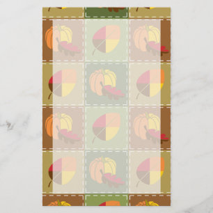 Autumn Quilt Stationery Briefpapier