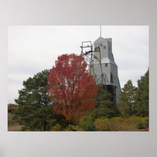 Autumn Quincy Mine Steam Hoist Foto Poster