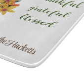 Autumn Quled Flowers Print Glass Snijplank (Hoek)