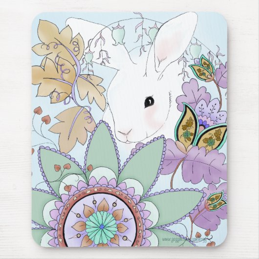 Autumn Rabbit Mousepad Muismat (Voorkant)