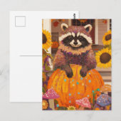 Autumn Raccoon Briefkaart (Voorkant / Achterkant)