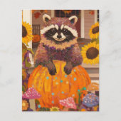 Autumn Raccoon Briefkaart (Voorkant)