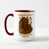 Autumn Raccoon Funny Pumpkin Spice Latte Mok (Links)
