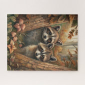 Autumn Raccoons Puzzel (Horizontaal)