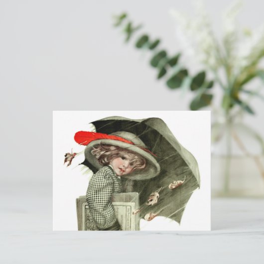 Autumn Rain Briefkaart (Staand voorkant)