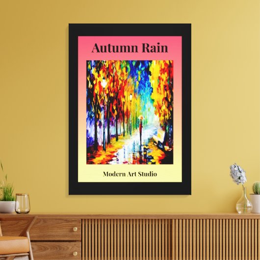 Autumn Rain Canvas Afdruk (Insitu (Woonkamer))