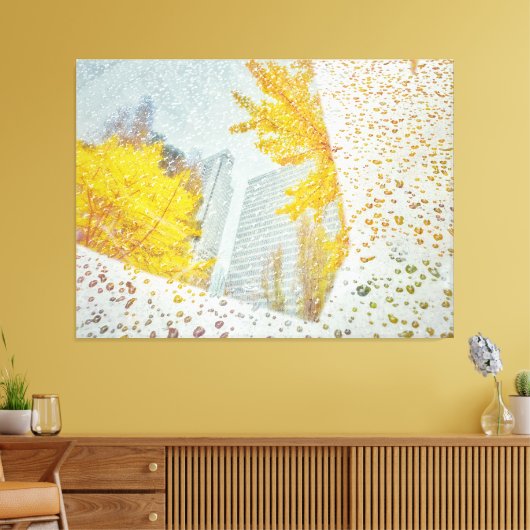 Autumn Rain Canvas Afdruk (Insitu (Woonkamer))