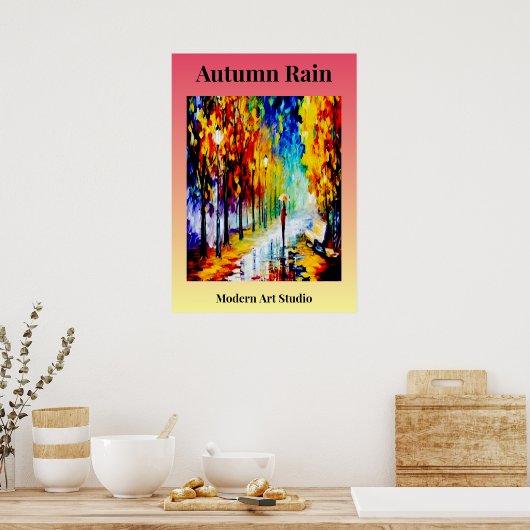Autumn Rain Poster (Keuken)
