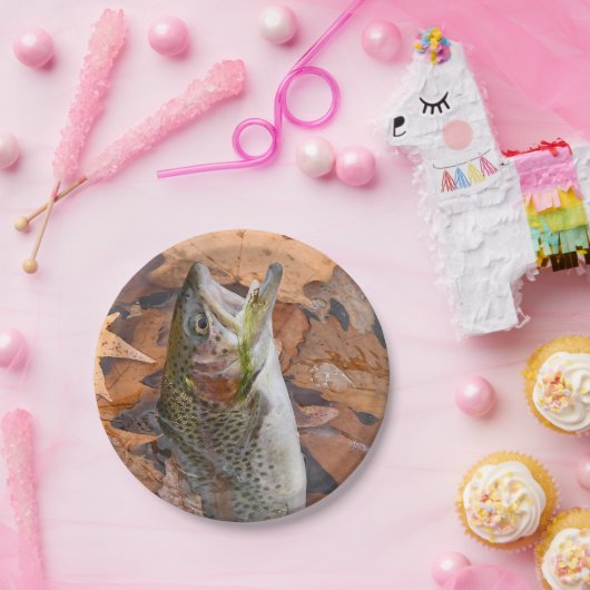 Autumn Rainbow Trout Papieren Bordje (Feest)