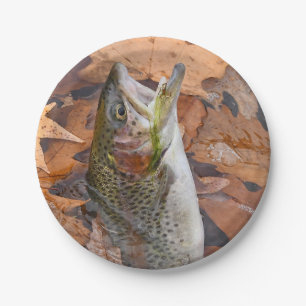 Autumn Rainbow Trout Papieren Bordje