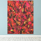 "Autumn Rains", Impressionism, abstract, acrylic Canvas Afdruk (Insitu (Houten vloer))