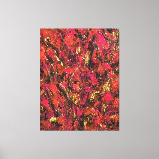 "Autumn Rains", Impressionism, abstract, acrylic Canvas Afdruk (Voorkant)