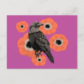 Autumn Raven en Anenome Briefkaart (Voorkant)