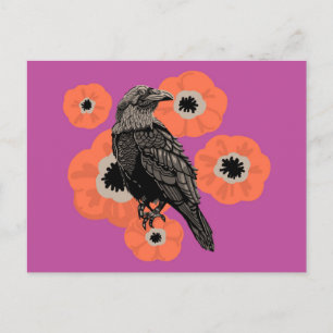 Autumn Raven en Anenome Briefkaart