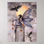 Autumn Raven Gothic Fantasy Fairy Poster (Voorkant)