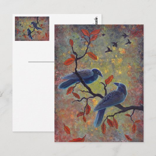 Autumn Ravens Briefkaart (Voorkant / Achterkant)