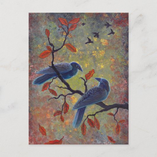 Autumn Ravens Briefkaart (Voorkant)