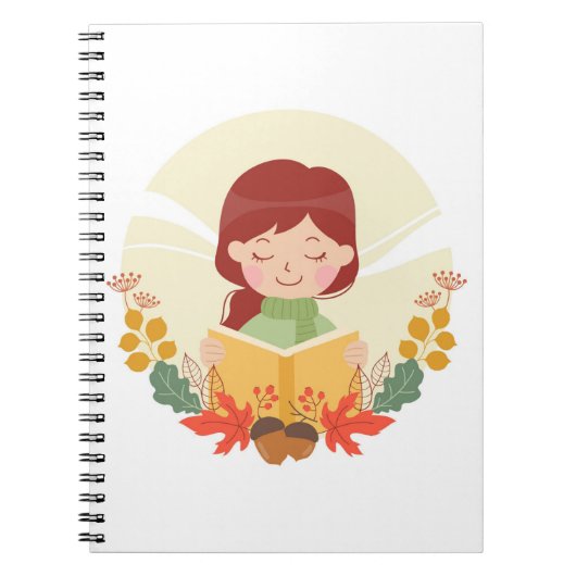 Autumn Reader Canvas tas Notitieboek (Voorkant)