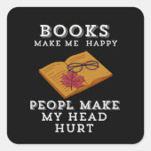 Autumn Reading Retreat Vierkante Sticker (Voorkant)