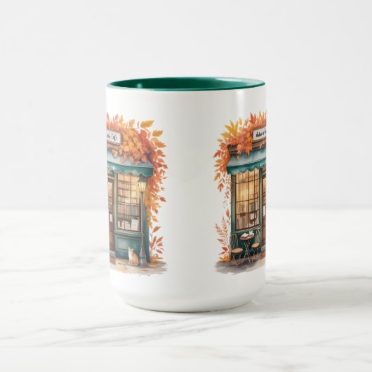 Autumn Reads Café MUG — Fall Bookstore Mok (Midden)