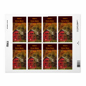 Autumn Red Barn beer Label (Full Sheet)