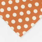 Autumn Red en White Polka Dot Fleece Deken (Hoek)