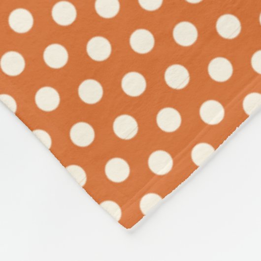 Autumn Red en White Polka Dot Fleece Deken (Hoek)