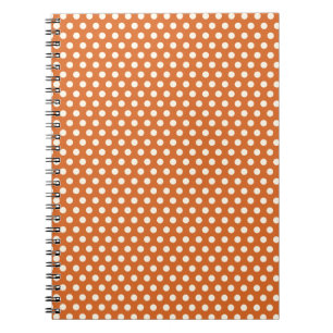 Autumn Red en White Polka Dot Notitieboek
