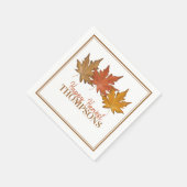 Autumn Red Leaves Rustic Harvest Family Custom Servet (Hoek)
