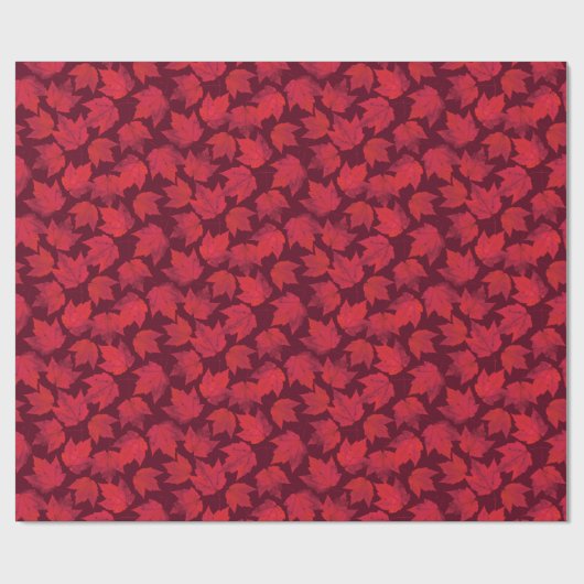 Autumn Red Maple Leaves Cadeaupapier (Vlak)