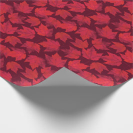 Autumn Red Maple Leaves Cadeaupapier