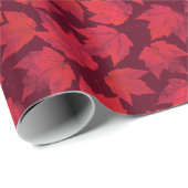 Autumn Red Maple Leaves Cadeaupapier (Rol Hoek)