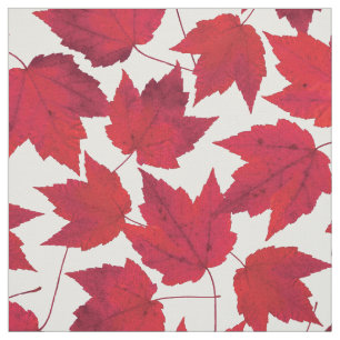 Autumn Red Maple Leaves Stof