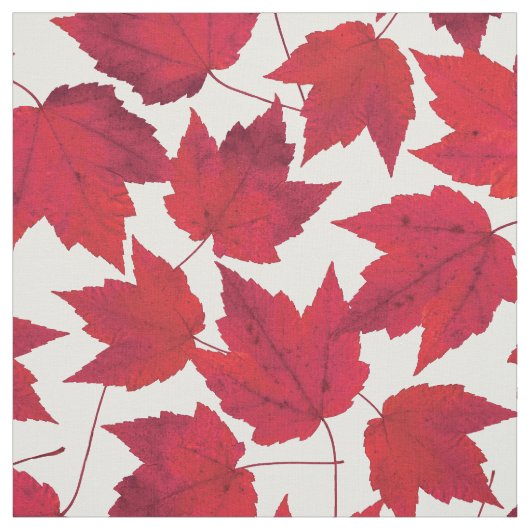 Autumn Red Maple Leaves Stof (Swatch)